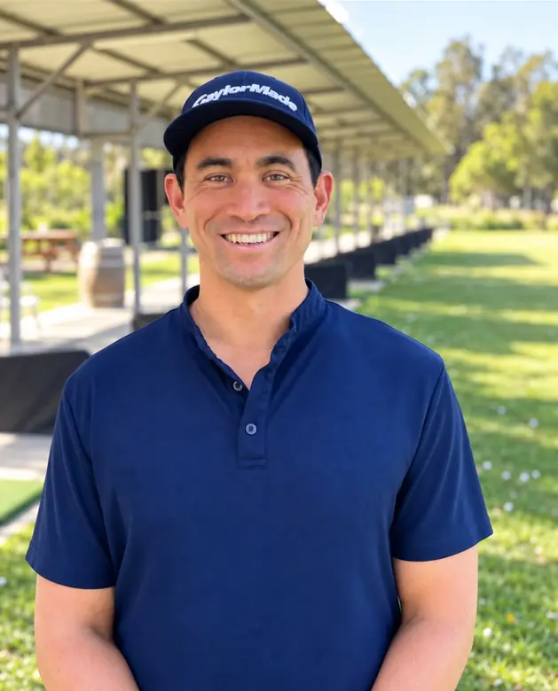 James Deacon coaching with Pure Impact Golf